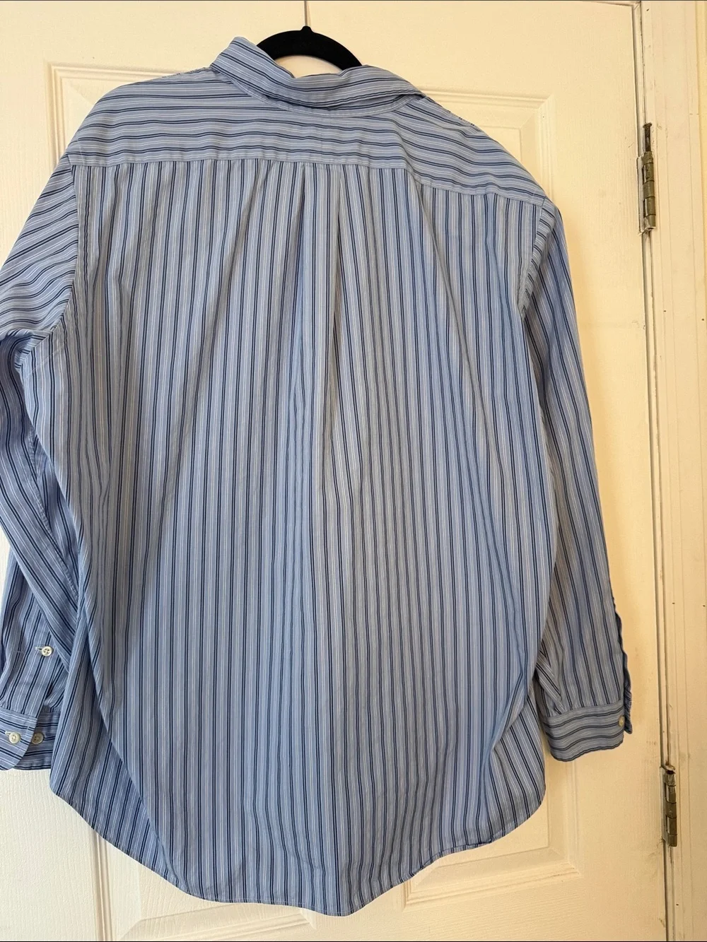 Polo by Ralph Lauren Light Blue and Navy Striped Button-Down Shirt 17.5 34/35